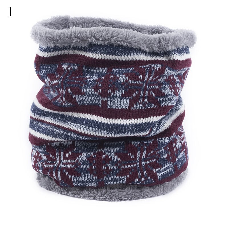 Winter Fleece Snood Xmas Winter Fleece Snood Scarf Wool Knit Thickened Neck Warmer For Unisex Adults Ring Scarves: 1