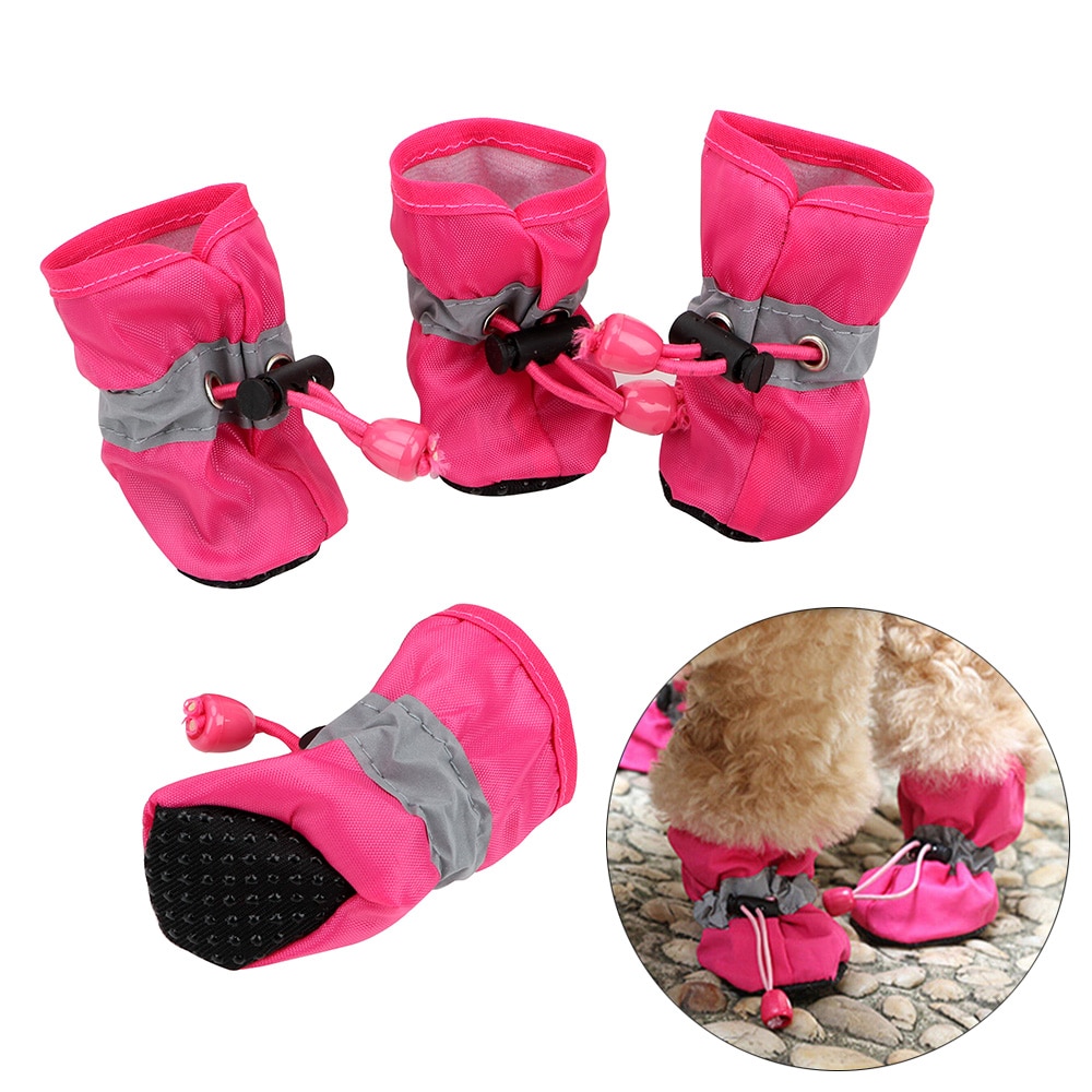 Anti-Slip 4 Stks/set Puppy Regen Snowboots Katten Schoeisel Huisdier Hond Schoenen Waterdichte Sokken Booties Licht