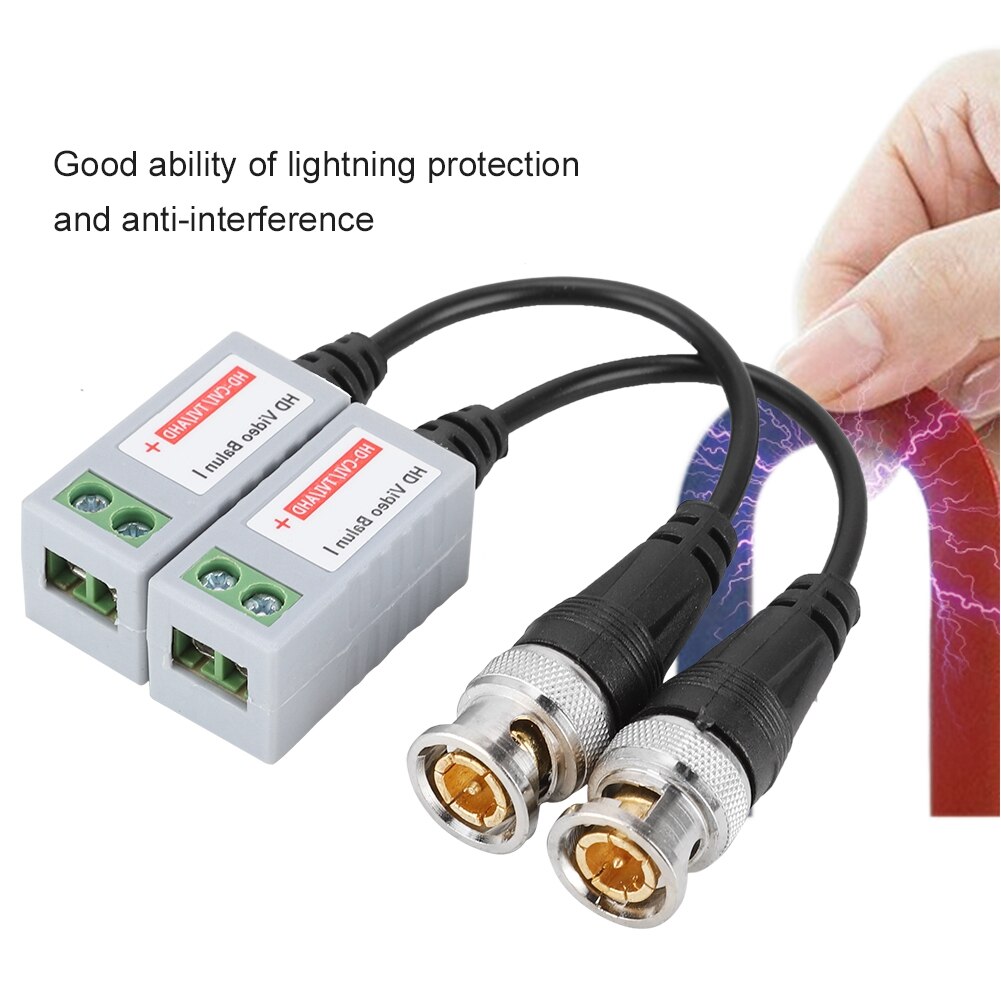 HD 1080P Passive Video Balun Twisted Pair Transmitter Connecter for CVI/TVI