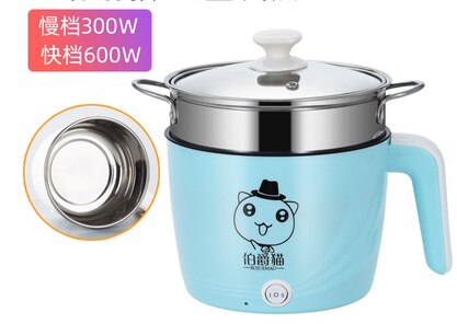 220V Electric Mini Rice Cooker Multi Cooker Portable Household Electric Hotpot Cooking Machine Pot EU/AU/UK/US Plug: 8