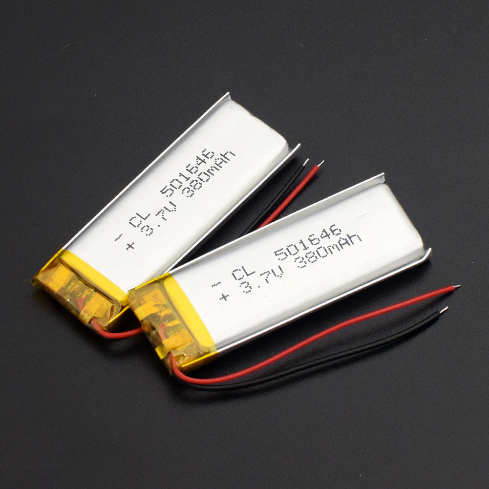 3.7V 380mAh 501646 Polimeri di Litio Li-Po Batteria Ricaricabile agli ioni di li celle Lipo Per i dispositivi mobili Tachigrafo altoparlante Bluetooth