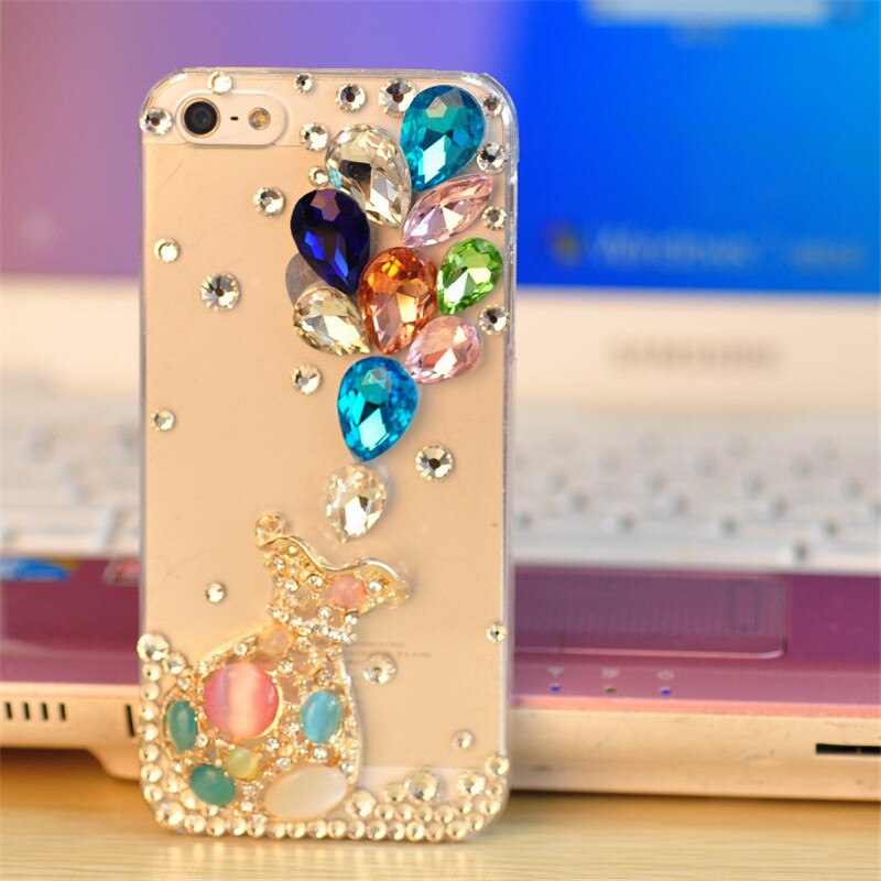 Lamadiaa Luxe 3D Kleurrijke Diamond Rhinestone Bling Gevallen Voor Iphone 11 12 Mini Pro Xs Max Xr X 8 7 6 Plus Diy Crystal Coque: For iphone XS