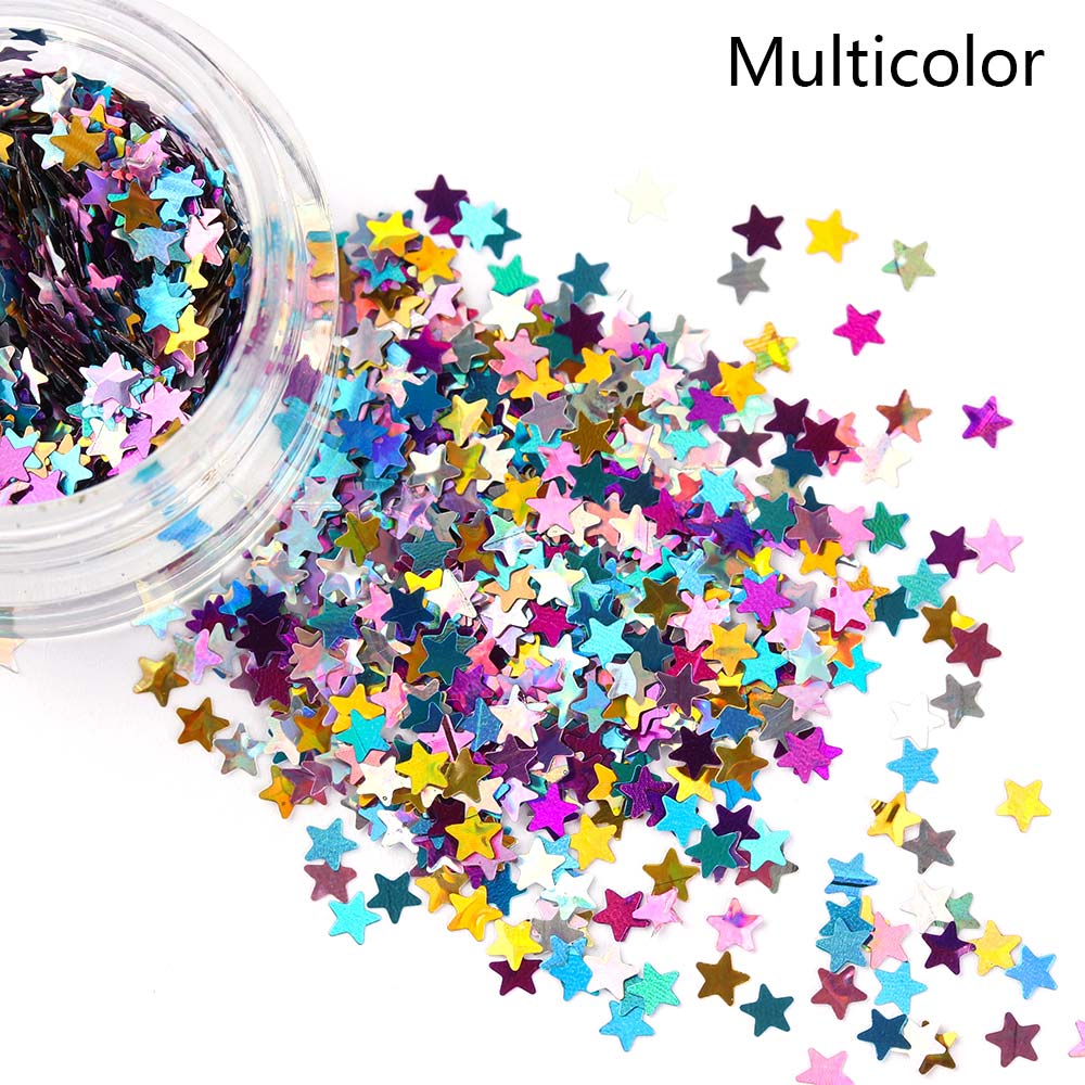 1 doos 3D Super Mermaid Eye Glitters Star Nail Gezicht Lichaam Oogschaduw Fonkelende Pailletten Rhinestone Glitters Dance Party Decoraties: Multicolor