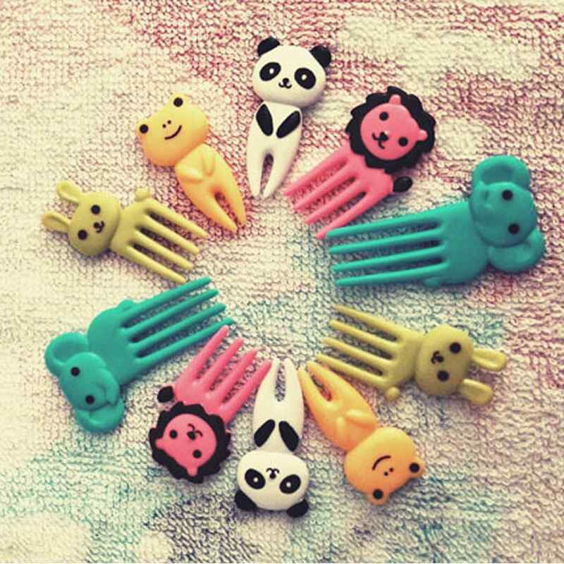 10pcs/set Lovely Lunch Box Bento Accessory Decor Animal Food Fruit Picks Forks