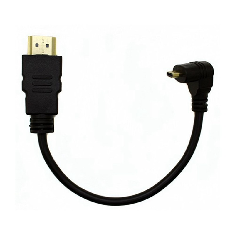 Micro HDMI Cable Up&Down Angled 90 Degree Micro HDMI to HDMI Cable for Digital camera and phones tablets 30cm