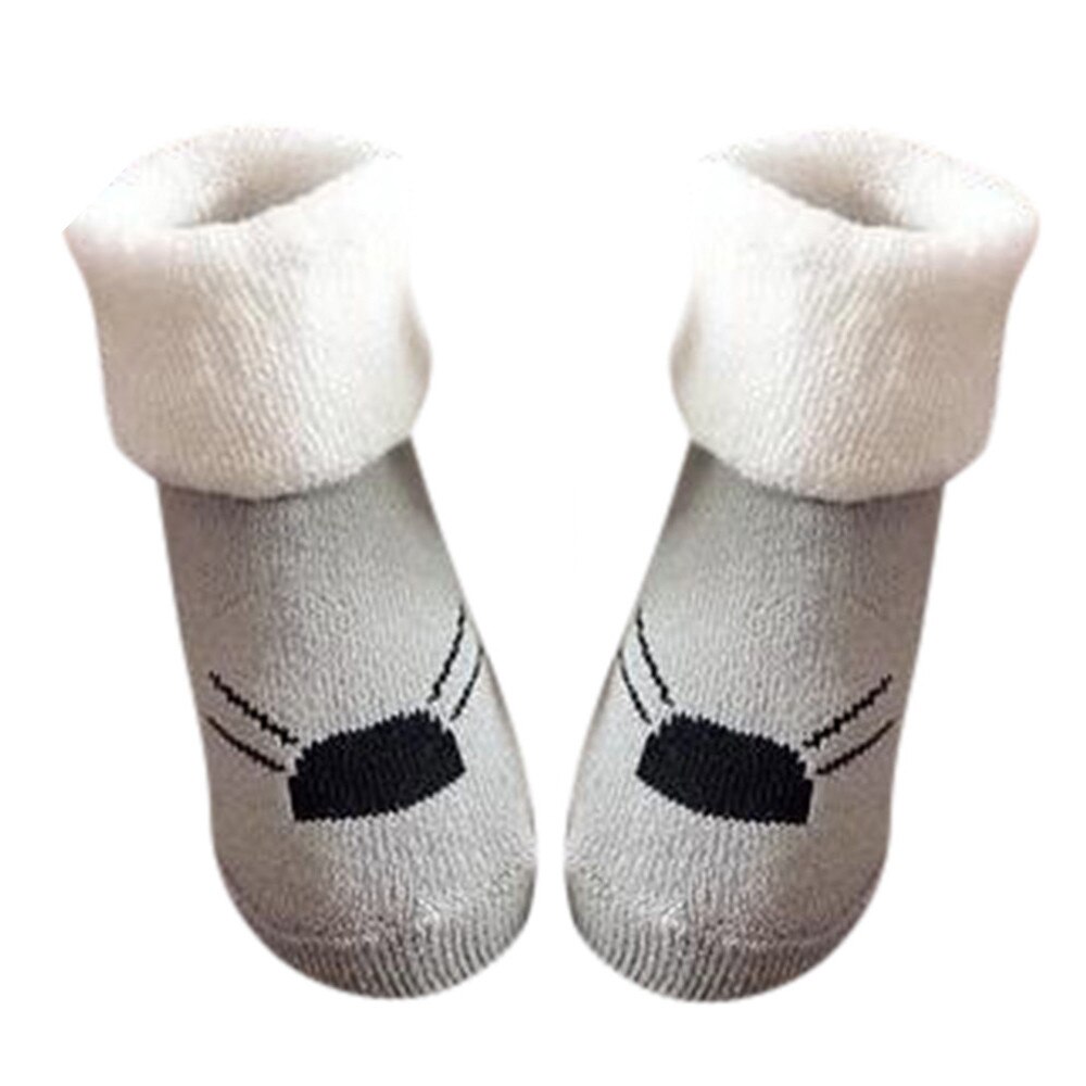 Baby Jongens Meisjes Sokken Baby Warm Sokken Dot Kinderen Leuke Slip Schoenen Katoenen Sokken Anti-Slip Gebreide warme Sokken