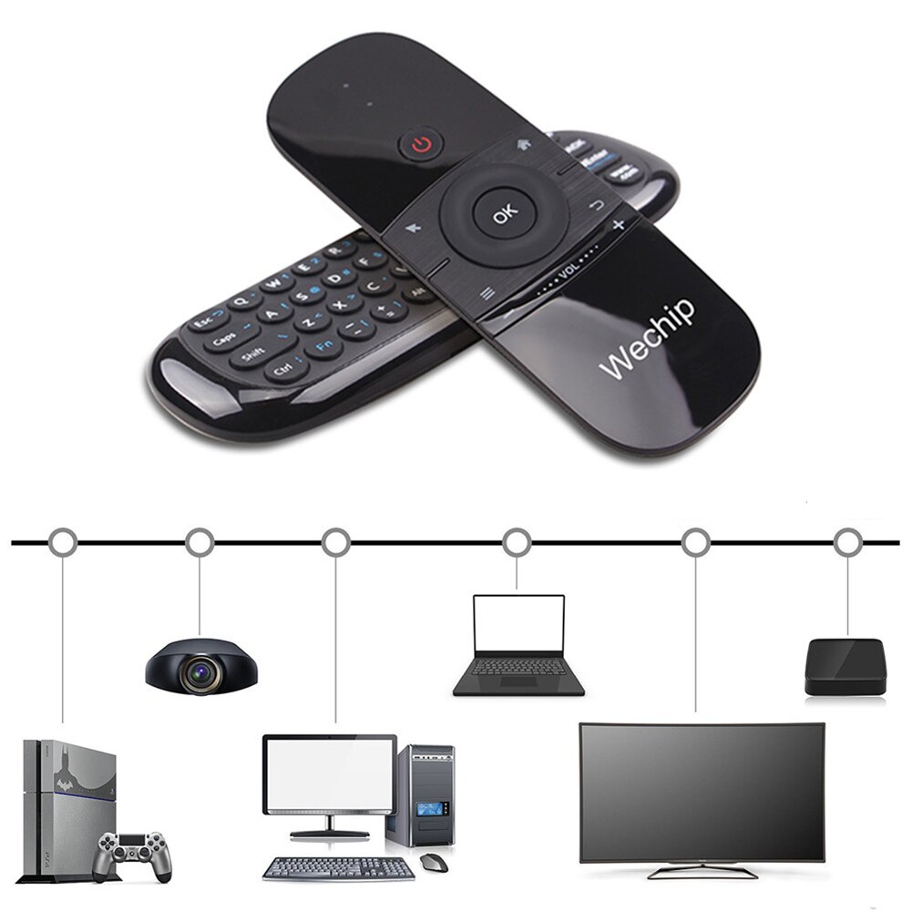 W1 2.4G Wireless Keyboard Air Mouse Smart Remote Control for Android TV Box PC Portable Rechargeable Wireless Keyboard