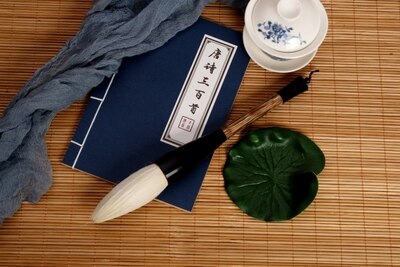 Vintage chinese hanfu fotografie achtergrond foto rekwisieten stilleven ornament nationale trend foto huis rekwisieten: F11 schrijfkwast 1p