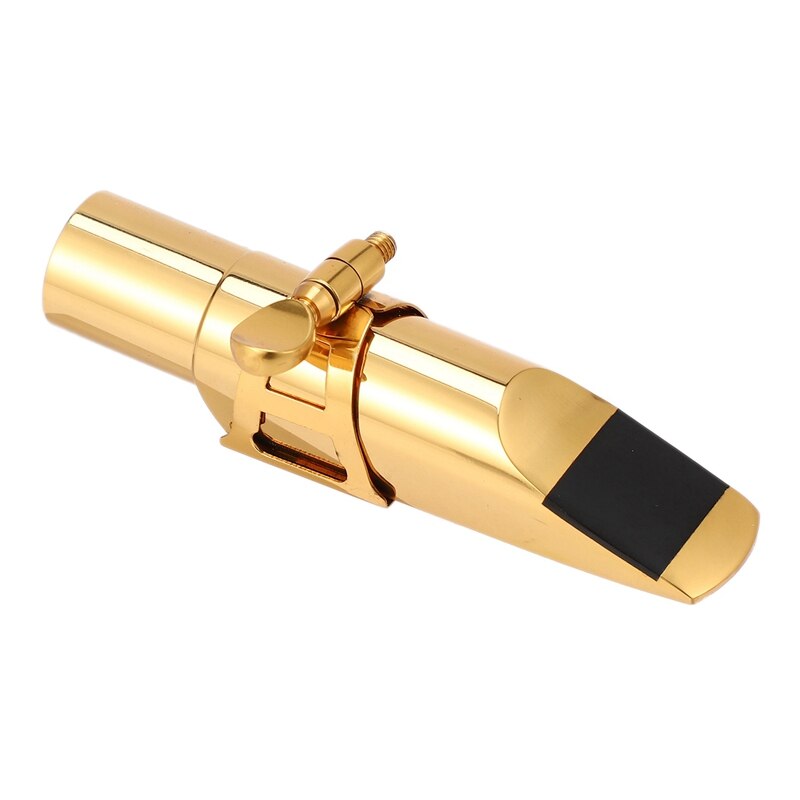 Alto Saxophone Mouthpiece - Gold Plated Metal - Includes Cap & Ligature