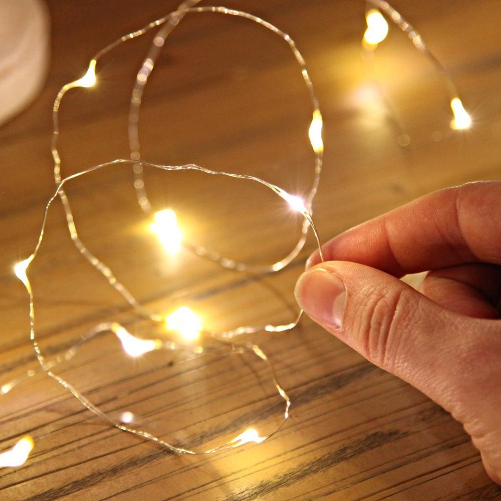 6 st led fairy string lights 10ft/3m 30 leds firefly string lights trädgård hem fest bröllop festival dekorationer batteridrivna
