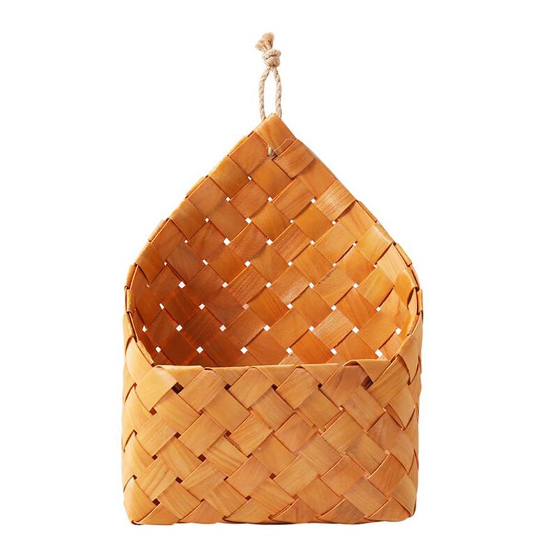 Arfairy panier maison jardin mur décoration stockage conteneur tenture murale en osier naturel fleur panier Pot de fleur # #: Default Title