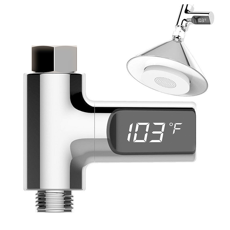 Led display vand bruser termometer vandhaner patroner selvgenererende elektricitet vand temperatur monitor smart meter monitor