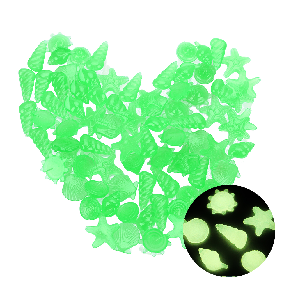 NICEYARD 100 pièce/pack pierres fluorescentes pierre brillante roche lueur dans le jardin sombre forme animale Marine: green