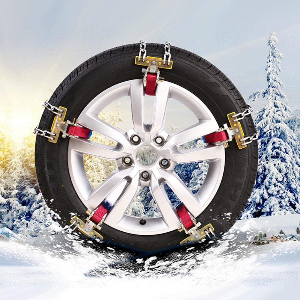 Bil sne kæde skridsikker hjul dæk kæde slidstærk til is sne mudder trafiksikkerhed nødkørsel skridsikker kørsel bil ho