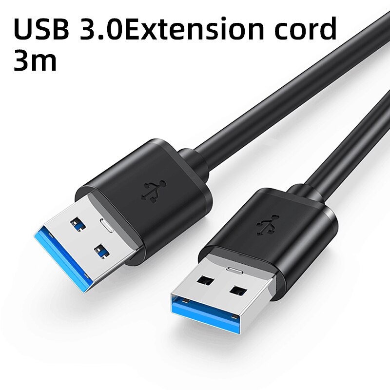 hoch Geschwindigkeit USB 3,0 Stecker Auf Stecker Kabel 5Gbps Alle Kupfer 9 Ader Daten Übertragung Für Heizkörper Festplatte lautsprecher Verlängerung Kabel: biack3