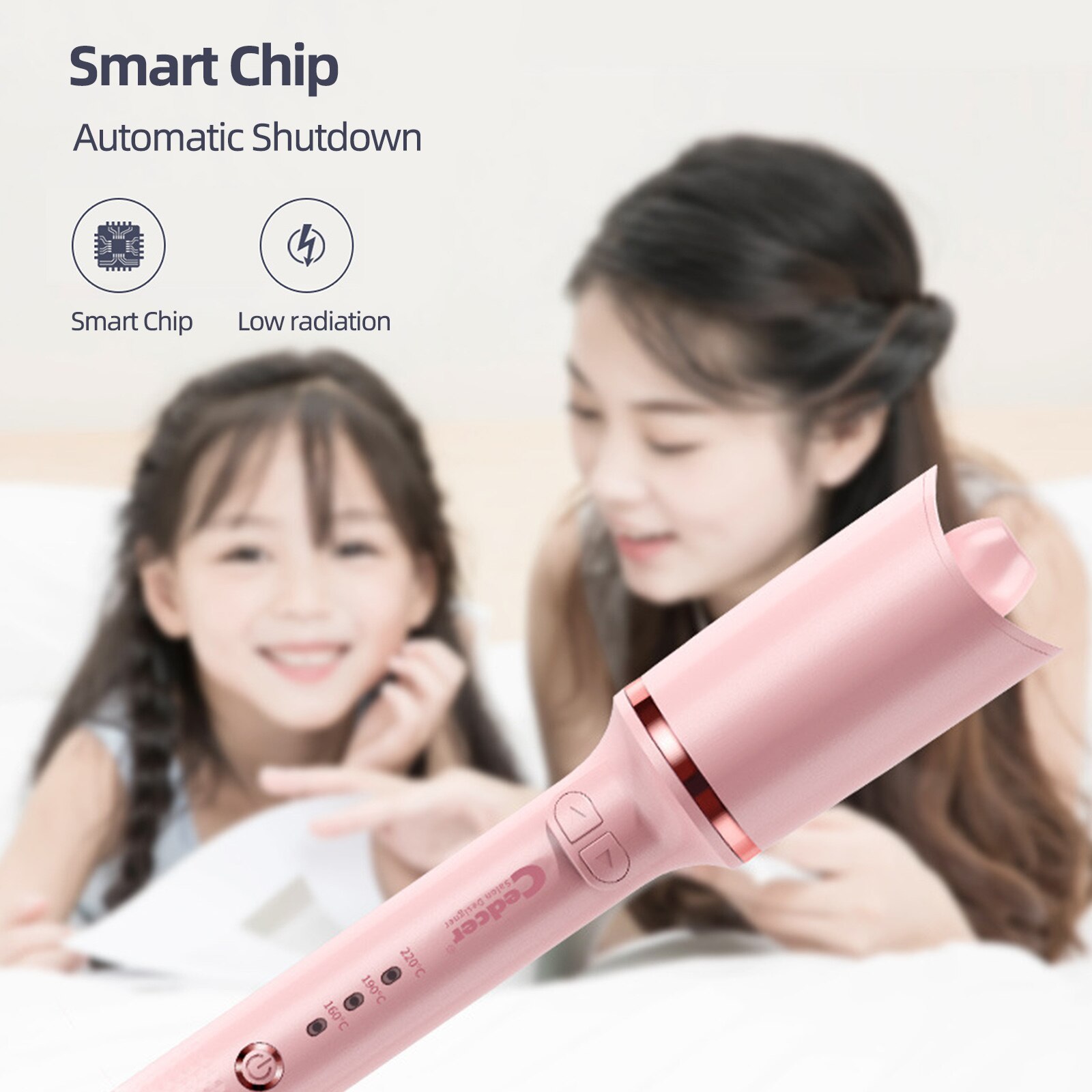Rizador de pelo eléctrico automático, máquina rizadora de cabello con calefacción rápida