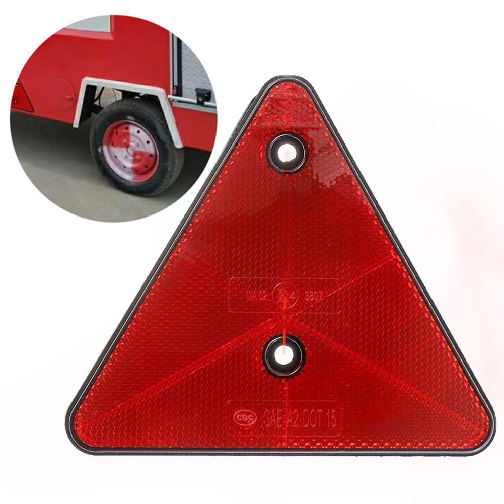 1pcs Car Reflector Red Reflective Triangular Safety Warning Reflectors For Trailer Bike Caravan Truck Tractor Lorr S8j8