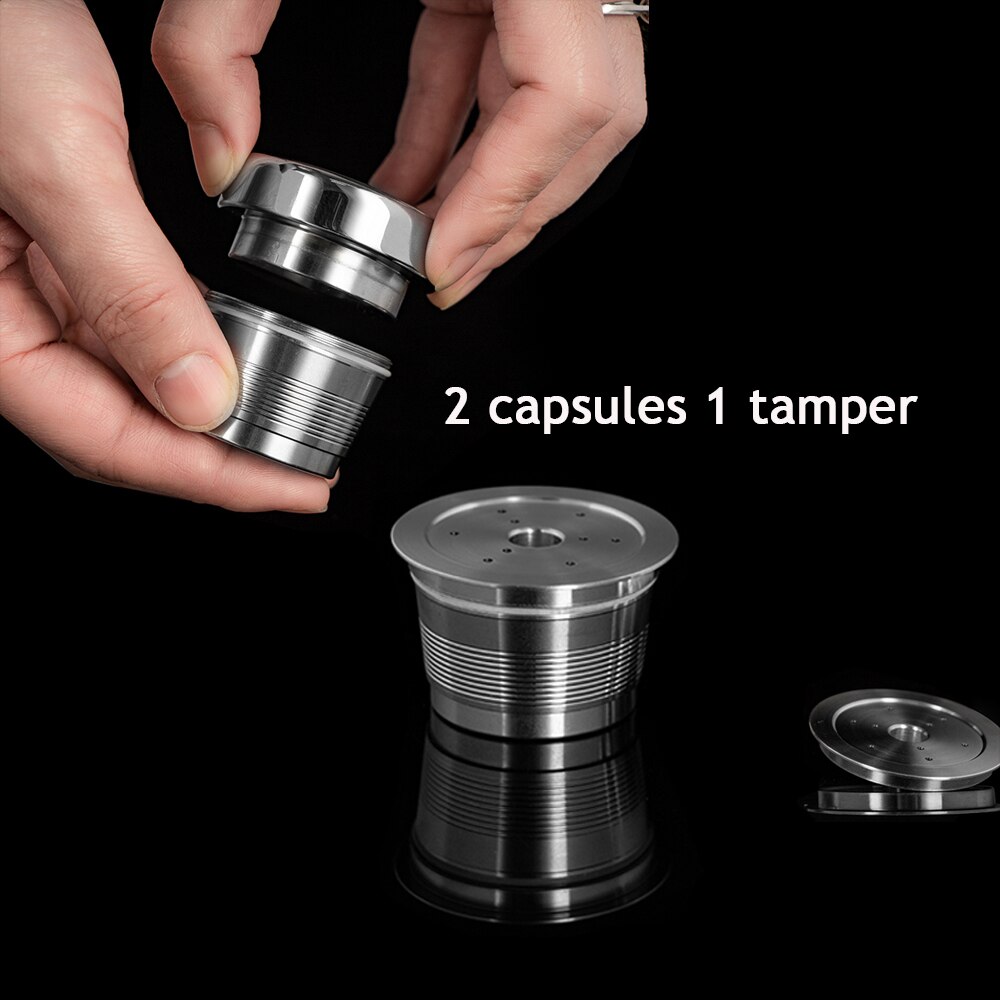 Edelstahl Caffitaly Kaffee Wiederverwendbare Kapsel Wacaco Minipresso CA Hersteller Nachfüllbare Kaffee Filter Für Tchibo Cafissimo ALDI: 2 Kapseln 1 manipulieren
