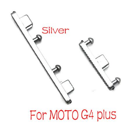 Botones de volumen para Motorola Moto G4 G6 G7 Play Plus, piezas de carcasa, Power One Vision One Action, novedad: G4 Plus Sliver