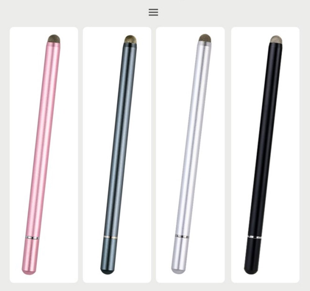 Lápiz óptico 2 en 1 con punta de disco de fibra, pantalla táctil, tapa magnética, para iphone, ipad y ordenador portátil
