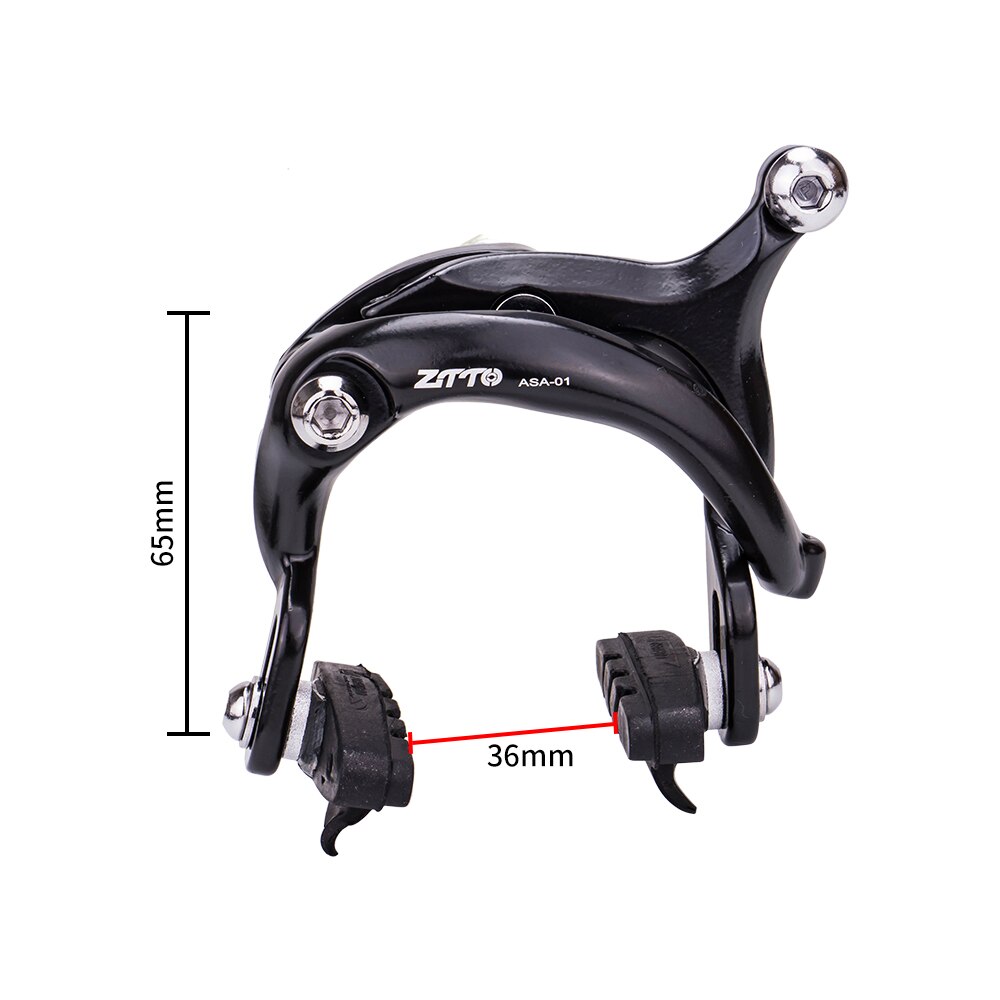 ZTTO Bicycle Brake Caliper Brake Lever Set Line Pulling For Folding Bike Aluminum Alloy C Brake Shoes Brake Lever Kit