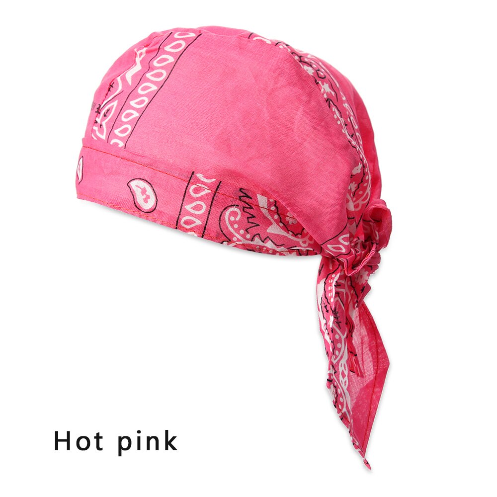 Voksne mænd paisley print motorcykel wrap biker hat bandana tørklæde kraniet hat hat bandana tørklæde kraniet hat hat bandana: Hot pink