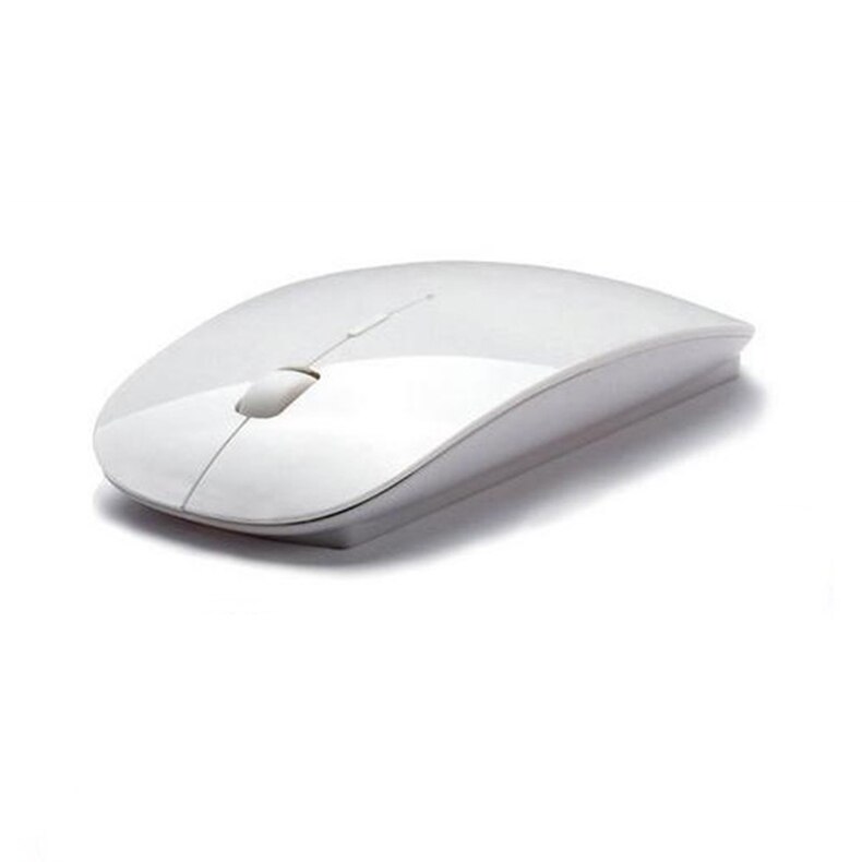 1600 DPI USB Optical Wireless Computer Mouse 2.4G Receiver Super Slim Mouse For PC Laptop DJA99: White