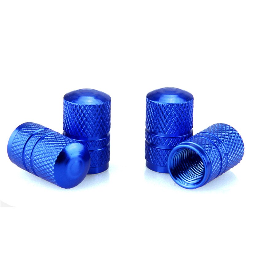 4 sztuk opona samochodowa nakładka na wentyle w kole opona bezdętkowa wentyle zaworu powietrznego dla samochodów Moto rower uniwersalne pyłoszczelne czapki z zabezpieczeniem przeciw kradzieży: niebieski