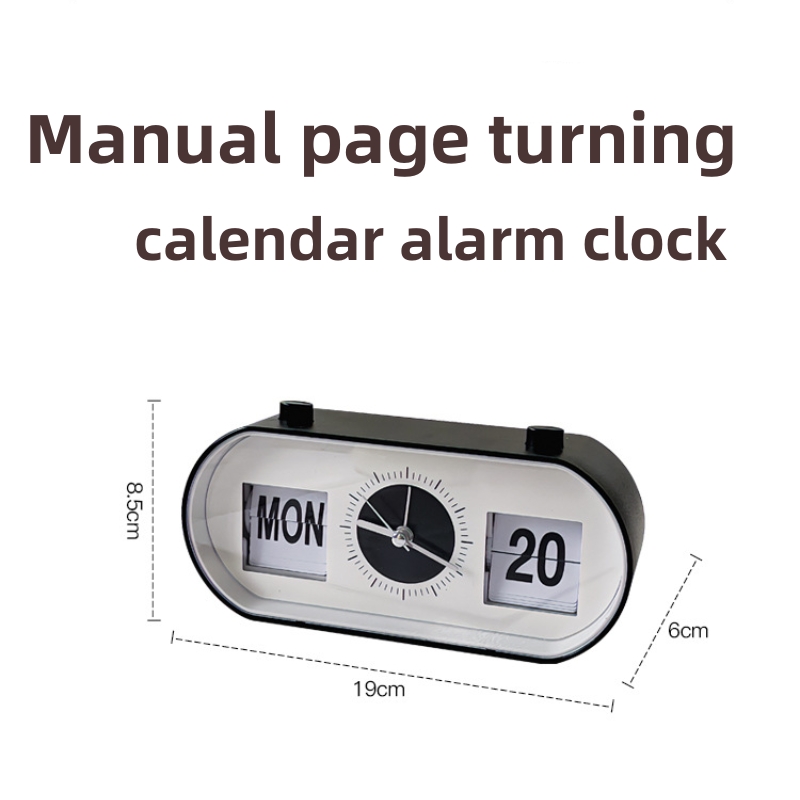 Neue kreative Schlafzimmer Wecker Spaß kippen mechanische Wecker Schreibtisch digitale Kalender uhren retro Schreibtisch uhren Wohnkultur
