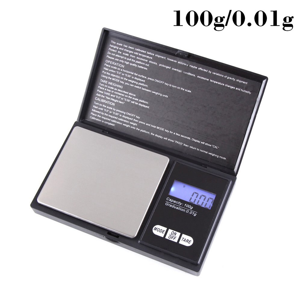 Small Jewelry Scale 0.01G High Precision Scale Jewelry Scale Herbal Gram Scale Gold Jewelry Pocket Scale: 100g 0.01