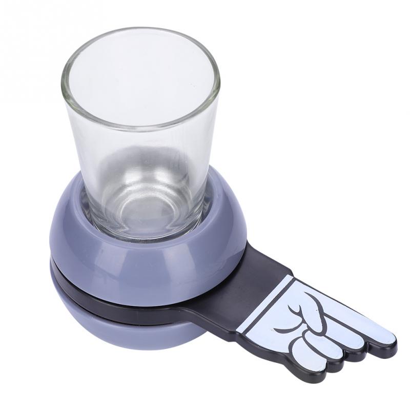 Funny Shot Spinner Party Game Rotatable Arrow Beer Wine Glass Cup Kit Spin The Shot Drinking Game Entertainment Supplies: Type A with cup