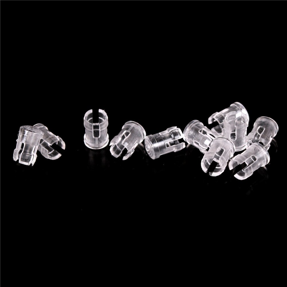 3mm LED Light Emitting Diode Protector Cover Transparent Lamp Cap 10PCS
