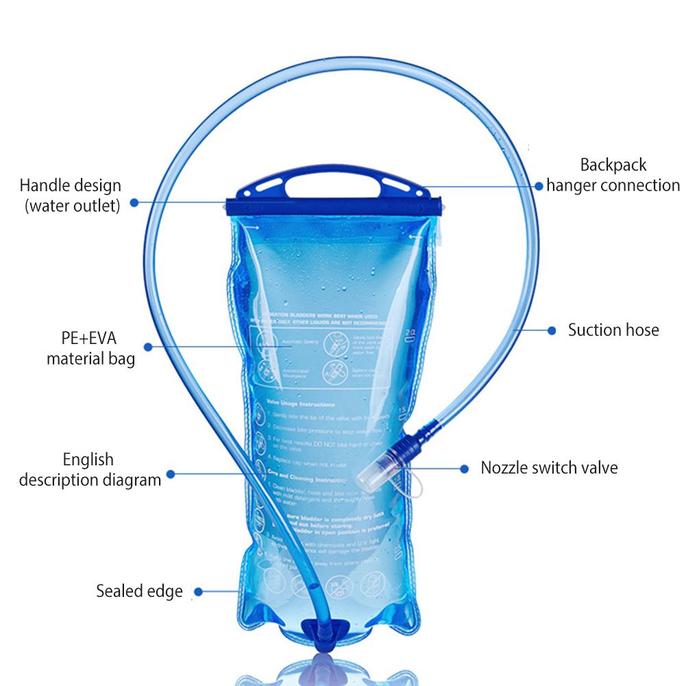 Hydration Bladder Leak-proof Portable Water Reservoir Pack for Backpack Hiking Camping