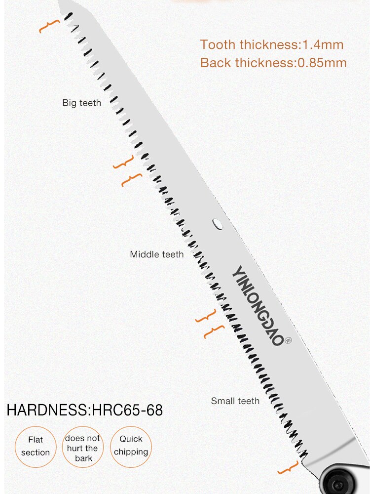 Heavy Duty Extra Long Cutting Hand Folding Mini Saw with TPR Handle Collapsible Saw forWood Dry Wood Pruning Saw with Hard Teeth