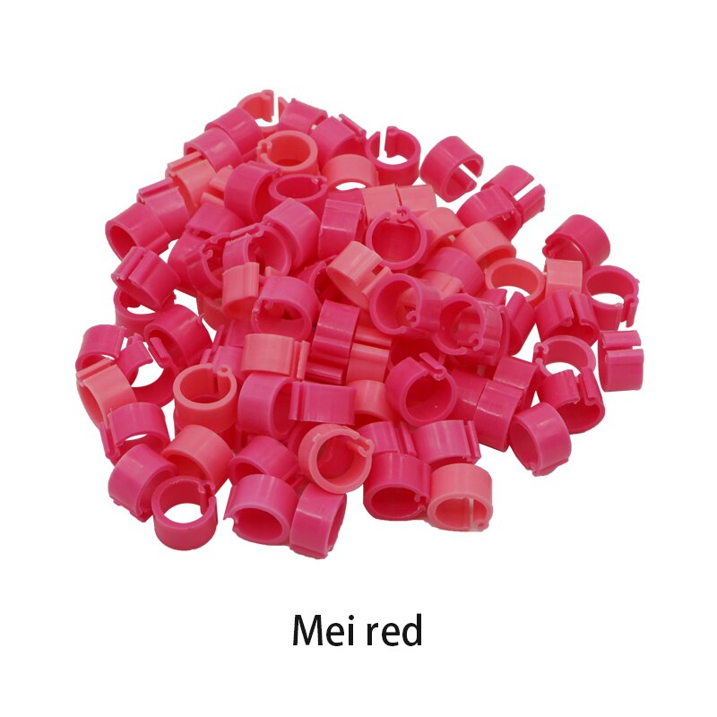 200Stck VöGel Taube Füße Ringe 10 Farben Kunststoff Clip Ring Taube Taube Wachtel Fuß Ringe Haustier Vogel KüKen Identifizierung ringe: Rosa
