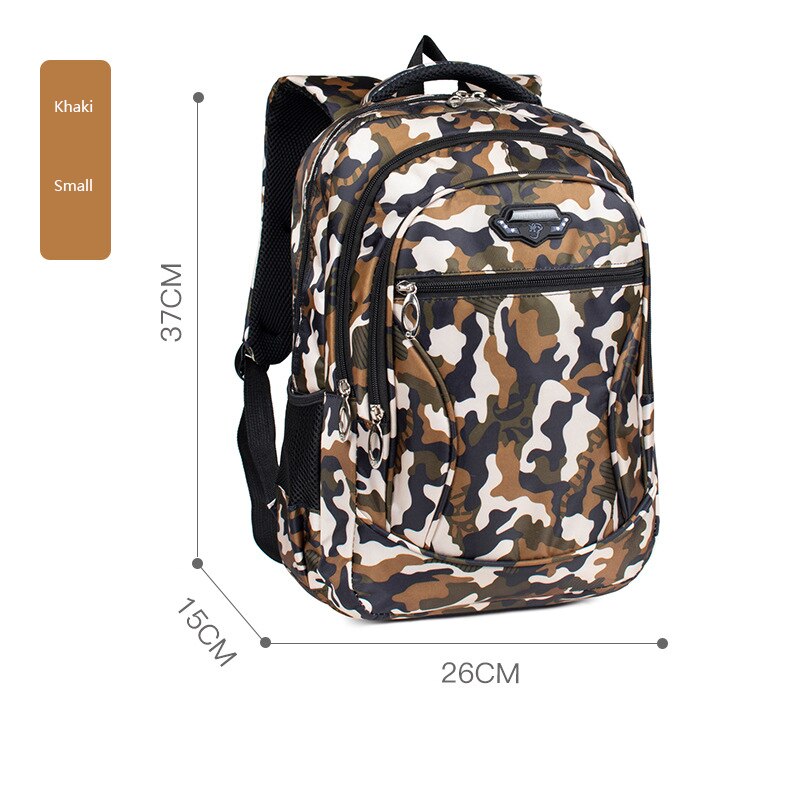 2 Size School Bags children backpacks For Teenagers girls Lightweight waterproof school bag child orthopedics schoolbags mochila: khaki small