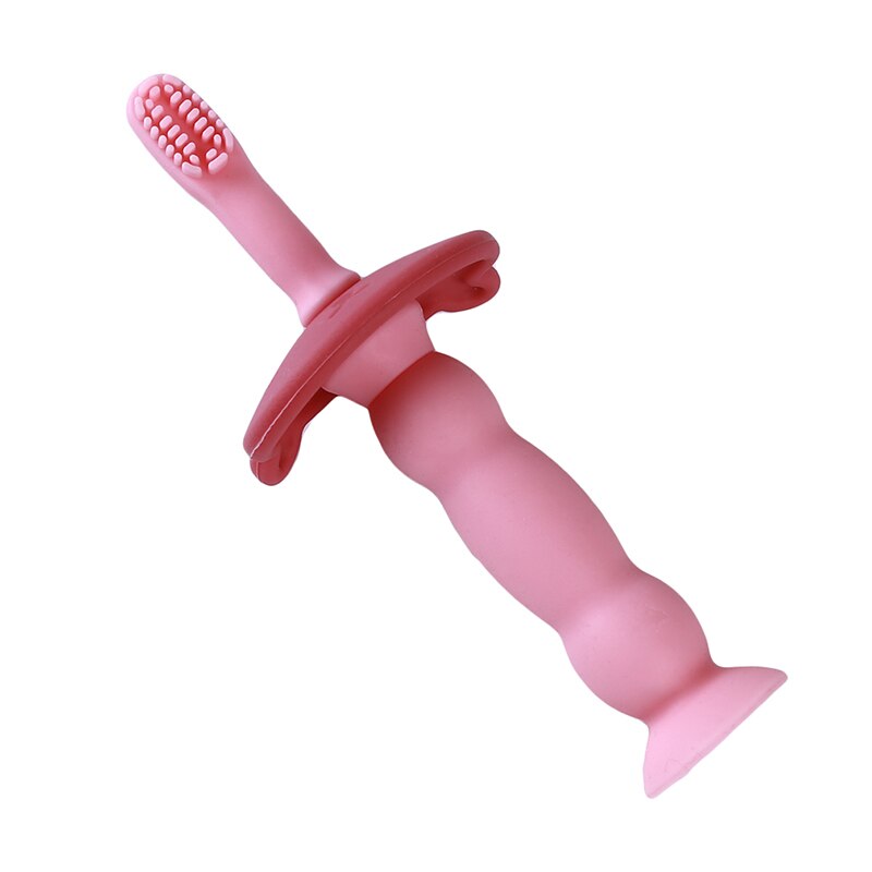 Träningstandborste baby barn tandvård munvård tandborste verktyg baby barn tandborste babyartiklar mjuk silikon 1pc fast