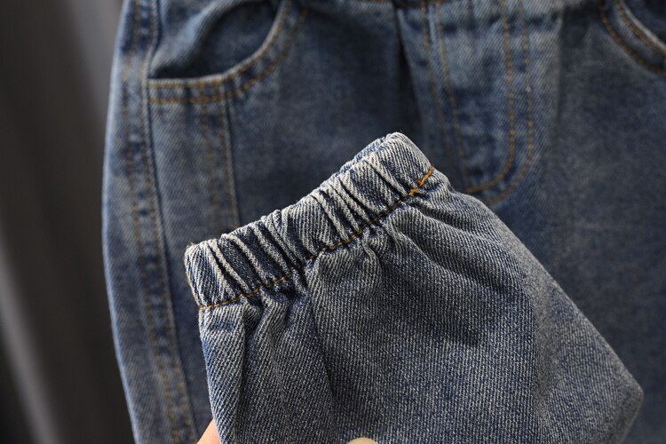 Jeans per bambini primavera autunno 2021 nuovi pantaloni in Denim per bambini pantaloni ragazzi pantaloni sabbiati Jeans Casual per ragazze 2-6 anni