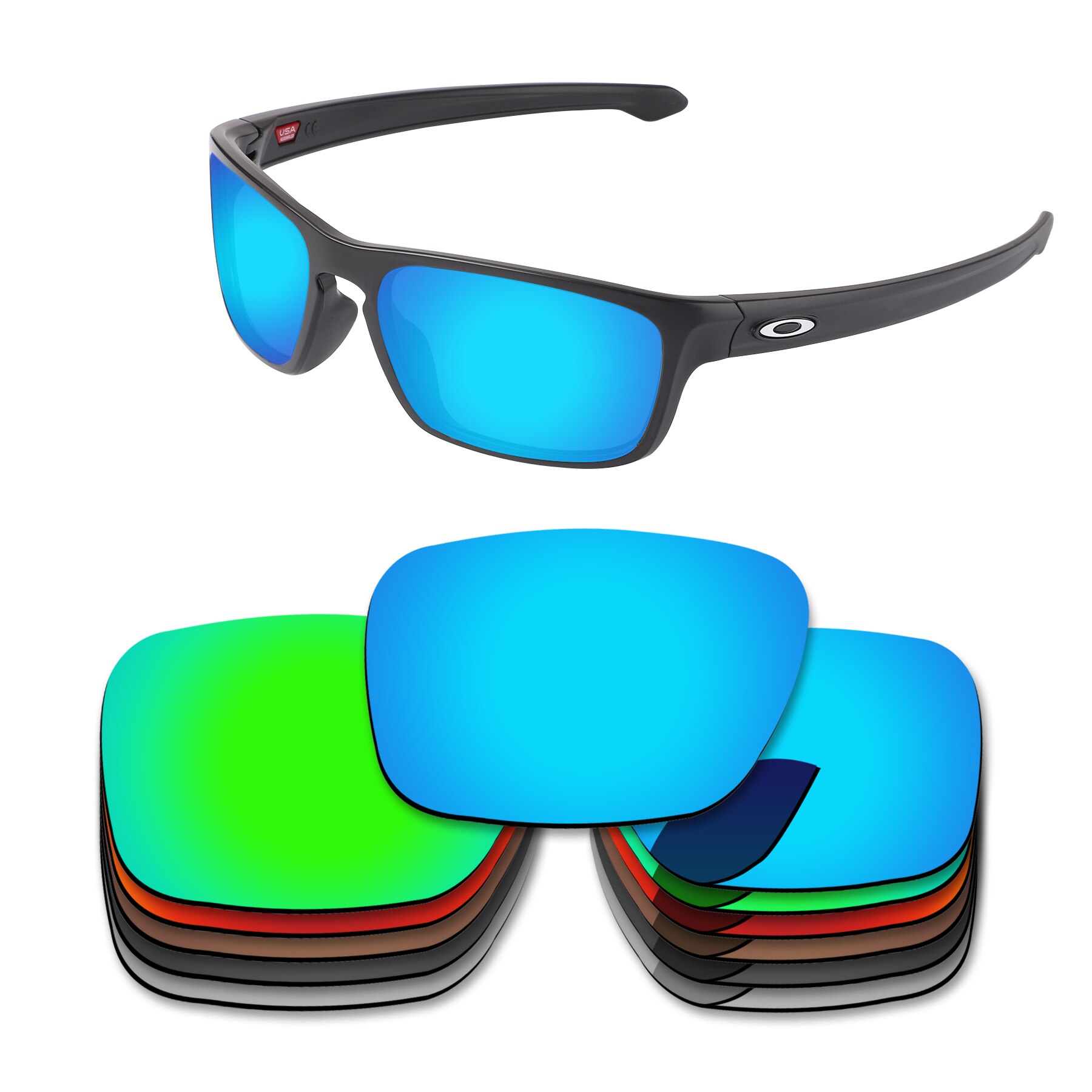 Alphax Ersatz Linsen für-Oakley Splitter Stealth OO9408 Sonnenbrille Polarisierte-Mehrere Optionen