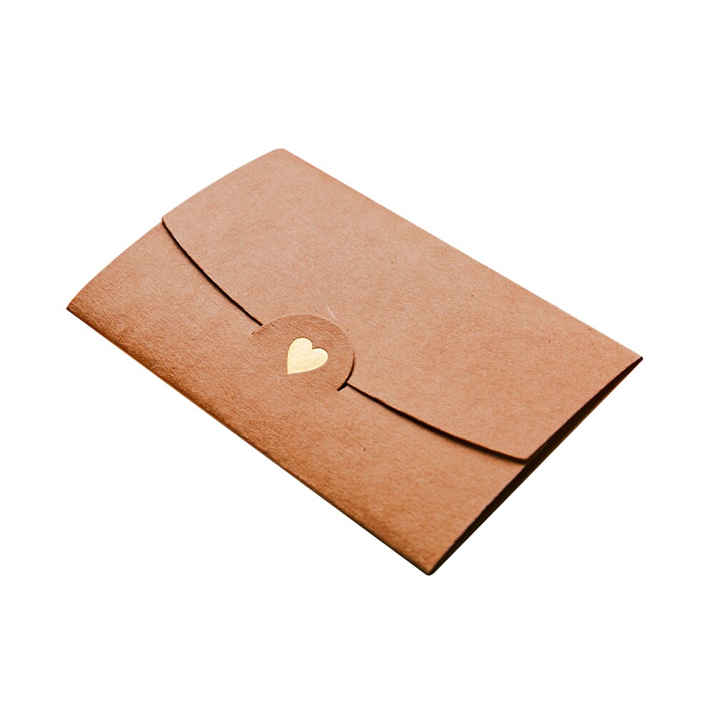20 Uds. Tarjetas de de boda, papel de oficina, Mini notas de bolsillo, manualidades DIY, corazón amoroso, sobres clásicos multifunción: Primary Kraft Paper