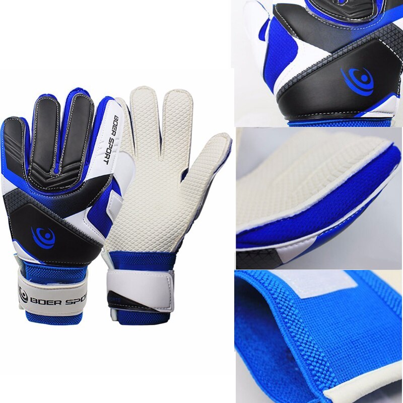 Professionele Tiener Mannen \'s Doelman Anti-slip 5 Vinger Bescherming Handschoenen Verdikte Latex Voetbal Goalie Doel Handschoenen