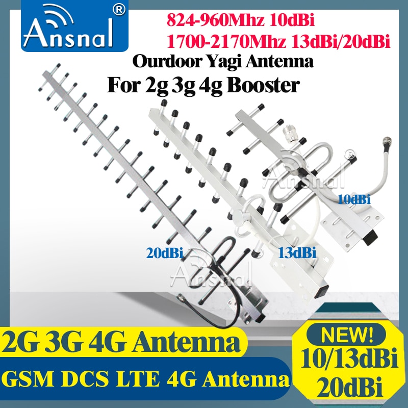 8dbi/13dbi/20dBi Gain3g 4G Gsm Antenne Yagi Antenne 2G 3G 4G Outdoor Antenne lte Externe Antenne Voor 4G Signaal Booster Repeater