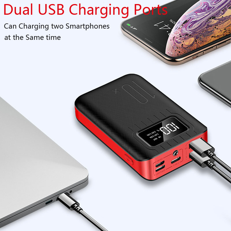 Power Bank 10000mah Draagbare 2.1A Snel Opladen Externe Batterij Powerbank Met LED Licht Voor iPhone Android Xiaomi Poverbank