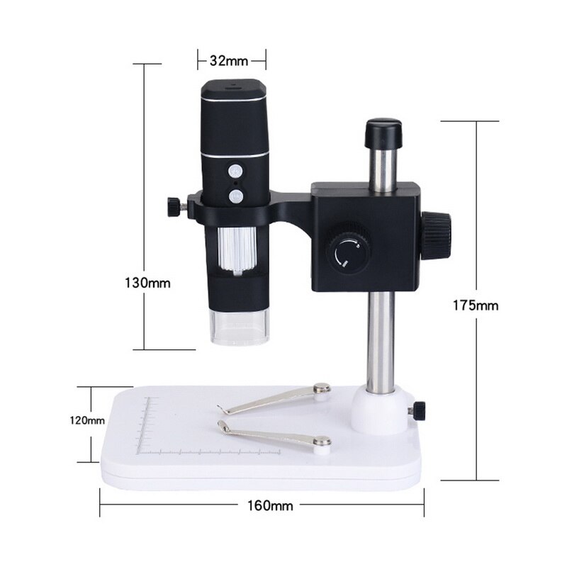 1000X WIFI Digital Microscope 1080P Wireless Smartphone Mobile Phone Microscope Adjustable 8 LED with Stand For phone For Window