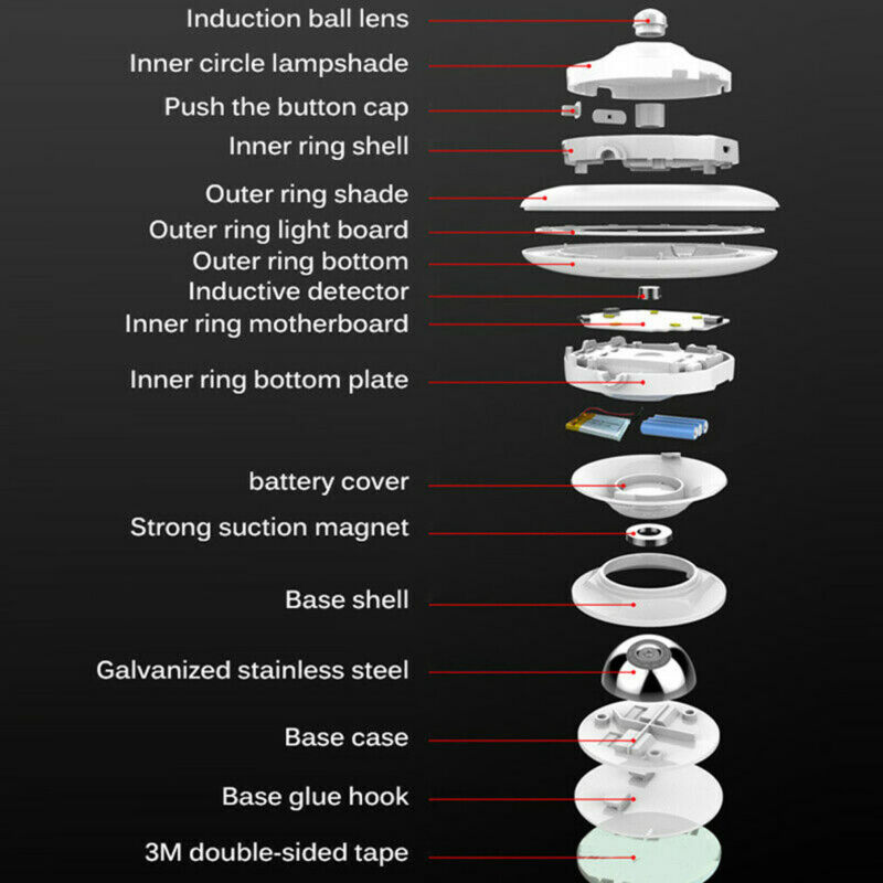 Ufo Motion Sensor Night Light Children 360 Degree Rotating Lamp Sensor Luminaire Baby Lamp Battery Powered Led