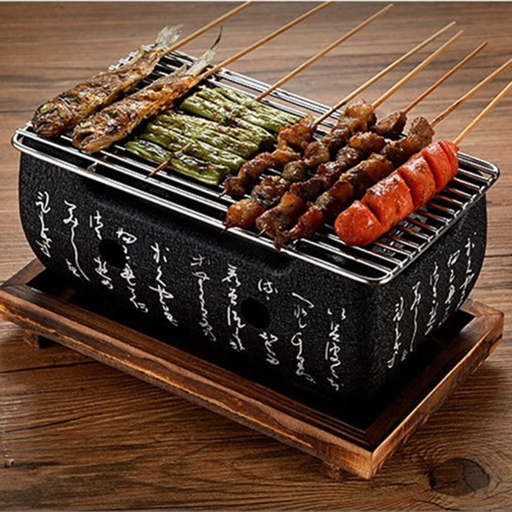 Portable Barbecue Stove Aluminum Camping Picnic Household BBQ Grill Oven