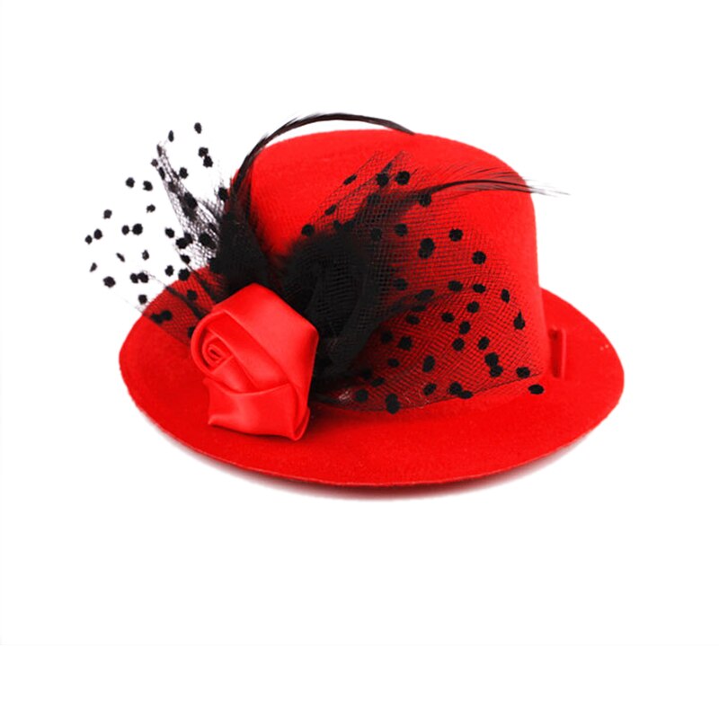 Gorras para perro, gorros multicolores para mujeres, sombreros para mujeres pequeñas y medianas, sombreros de perros para vestir, accesorios de Cosplay para perros y gatos, 25: Rojo