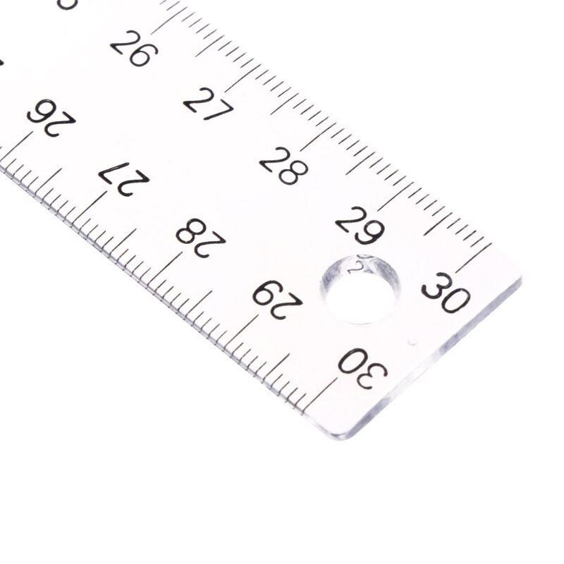 30cm 12'' Plastic Metric T Square Double Side Ruler Tool Measurement Measuring