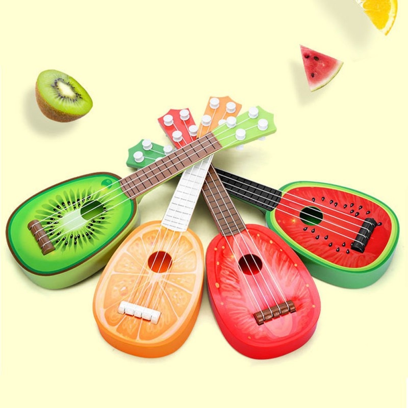 Baby Muziekinstrumenten gitaar Speelgoed Leuke Fruit Kinderen Muzikale Gitaar ukulele Instrument Speelgoed Kids Educatief