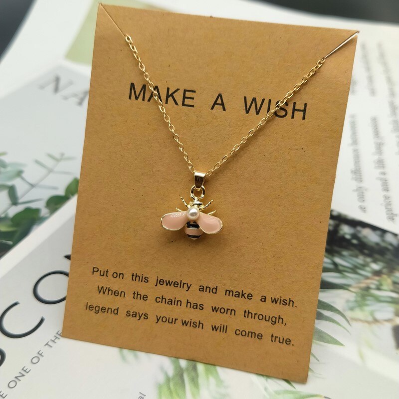 Bee Ketting Leuke Mode Meisje Vrouwen Ketting Gouden Zilveren Kleur Mooie Hanger Hals Sieraden: C